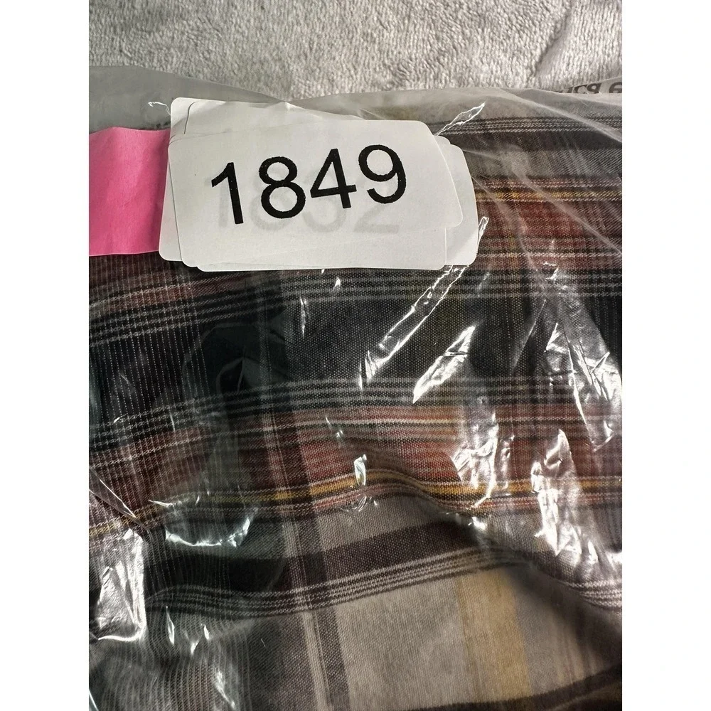 Levi's Shirt Mens XL Yellow Black Plaid Button Front Long Sleeve Western Casual
